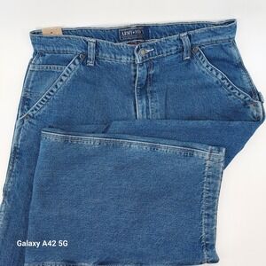 ARMY NAVY Carpenter Jeans Flannel Lined Titanium Denim Waist‎ 33 Inseam 32